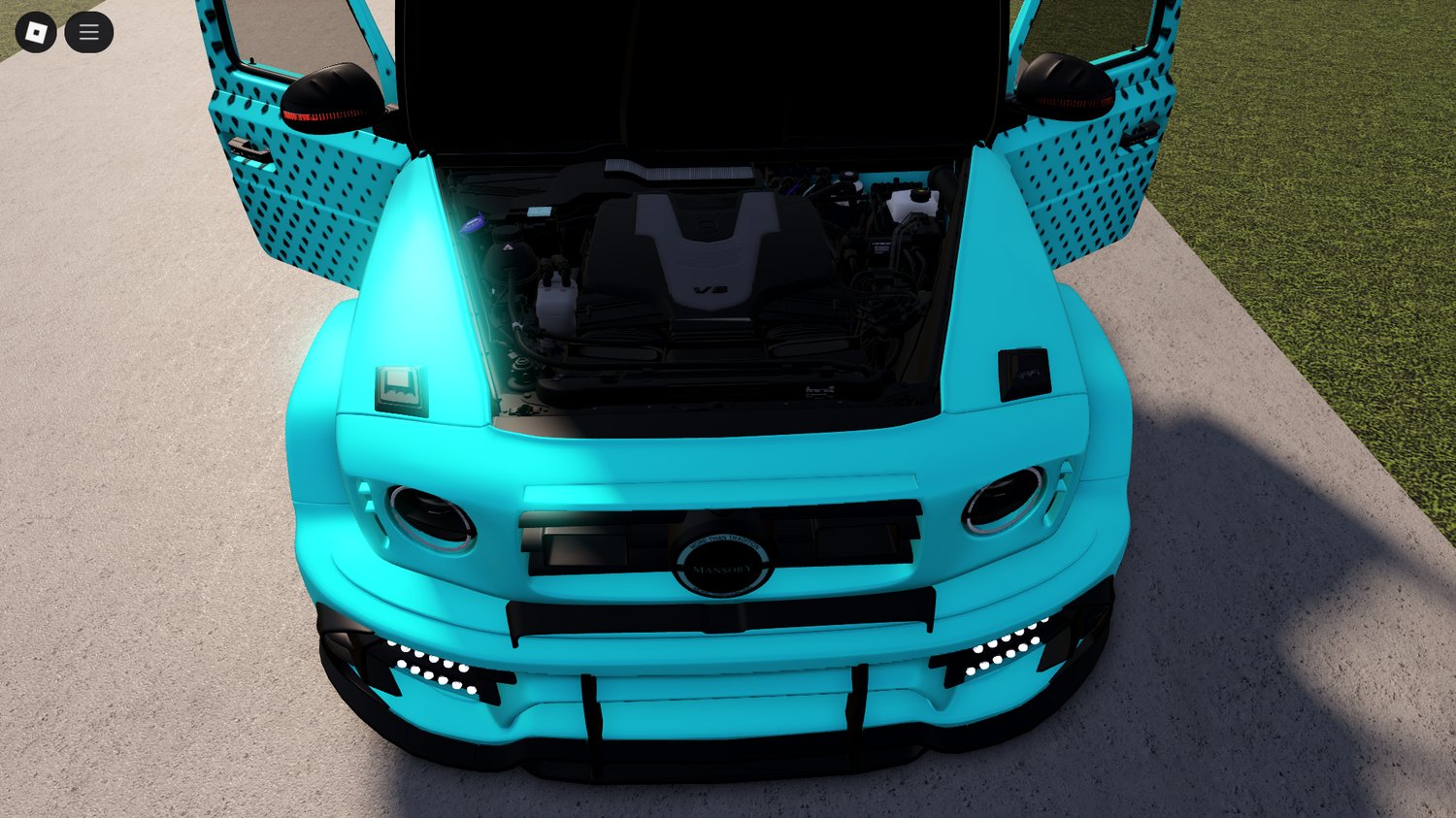 VIP convoy roleplay using Roblox Mansory G63