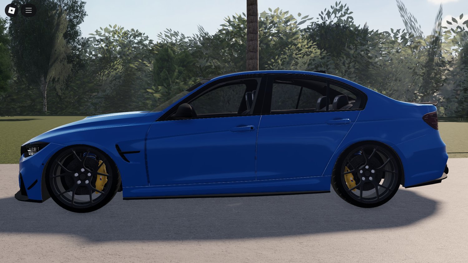 Side profile of BMW M3 F80 CS showcasing sleek body
