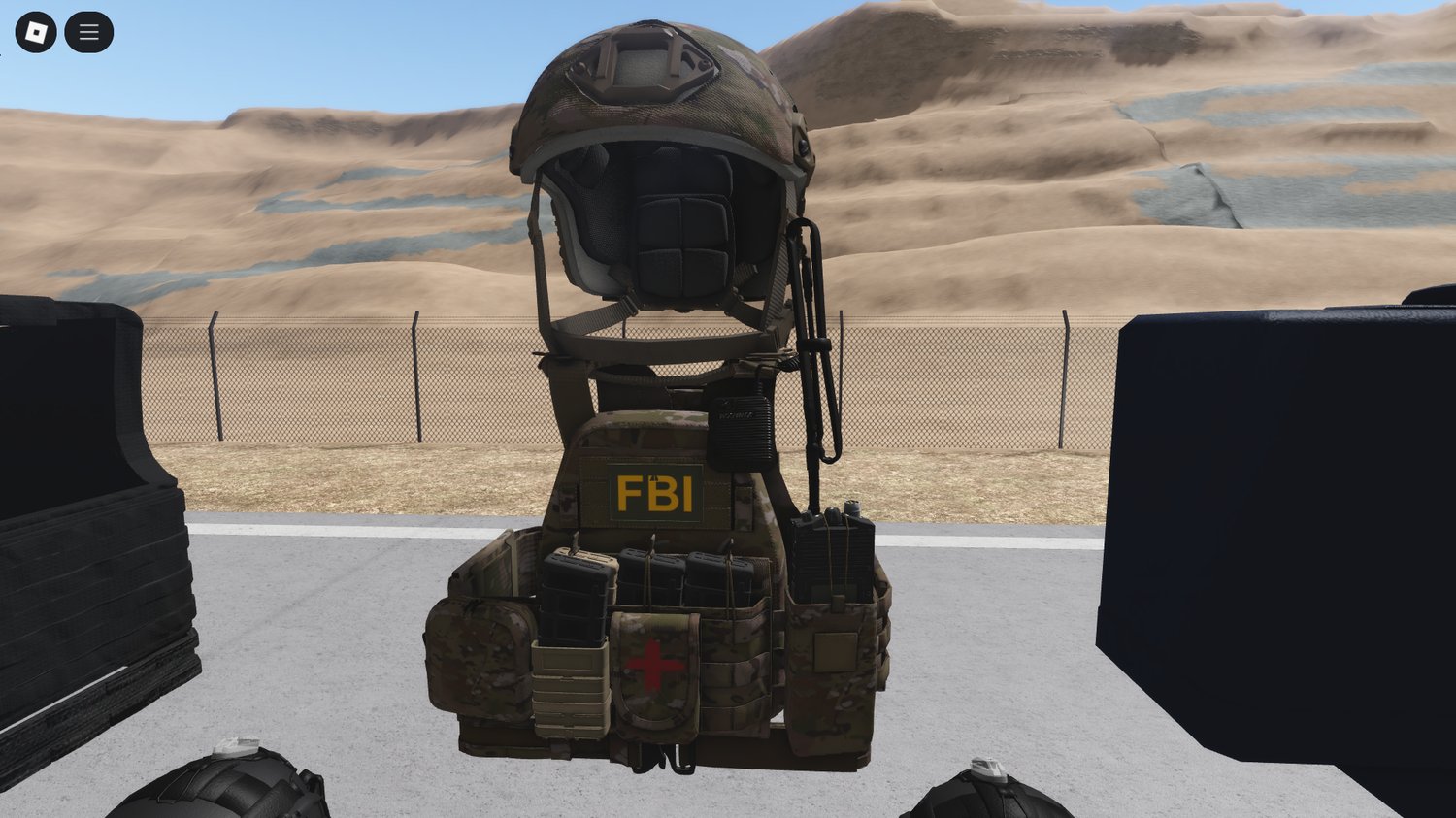 Customizable Roblox federal agent gear for VIP protection RP