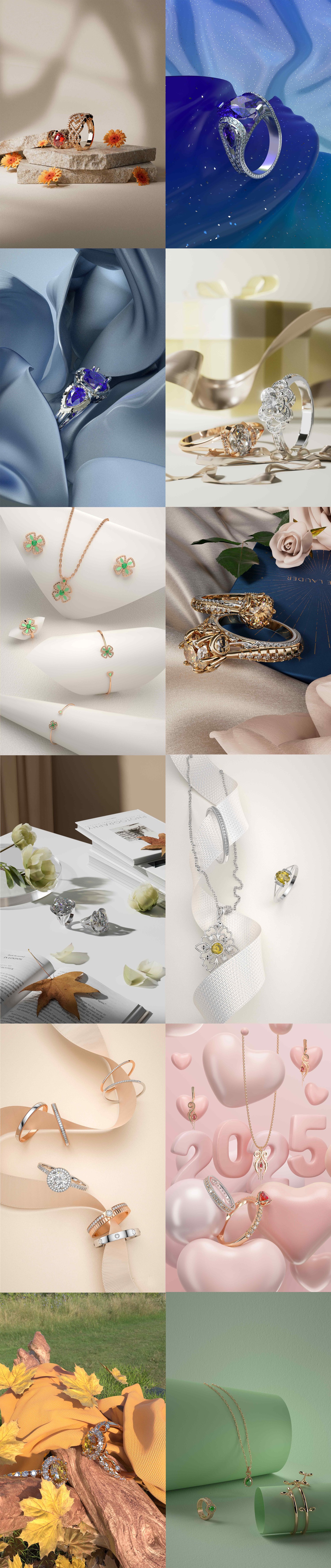 c4d and octane jewelry rendering project files