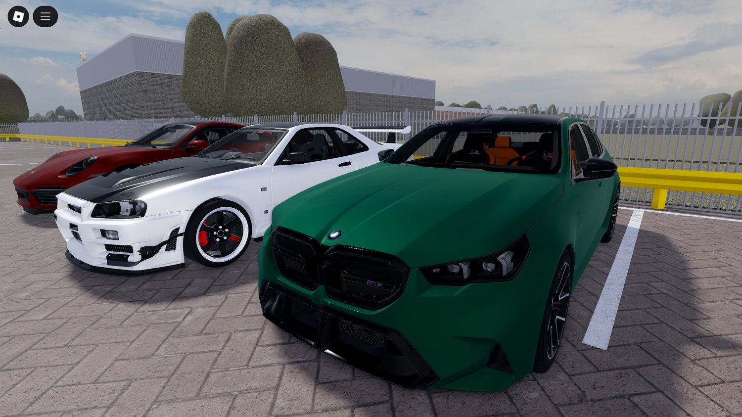 Side view of cars with detailed exteriors