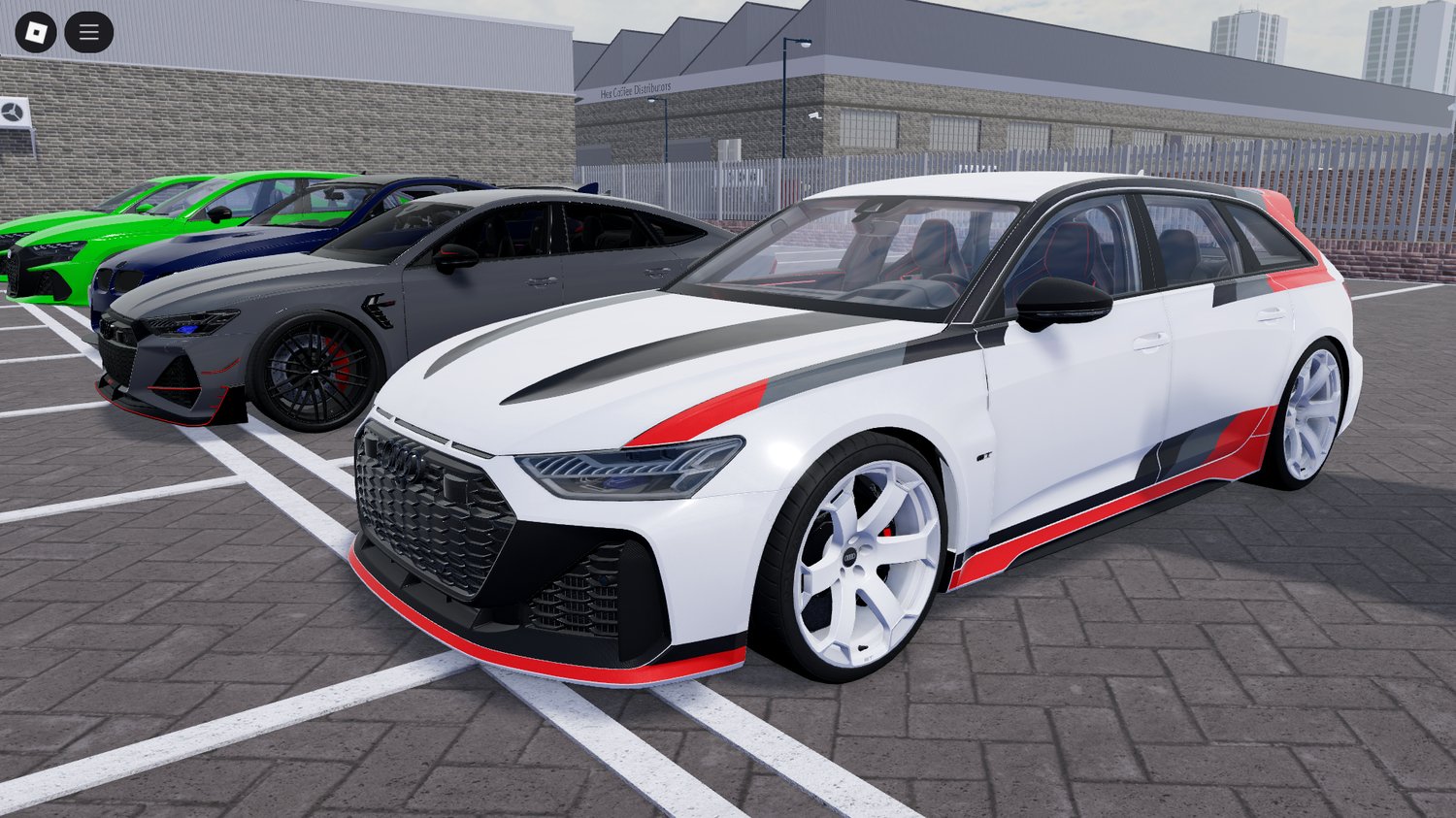Interior detail of a Roblox sports car from the 13-vehicle bundle