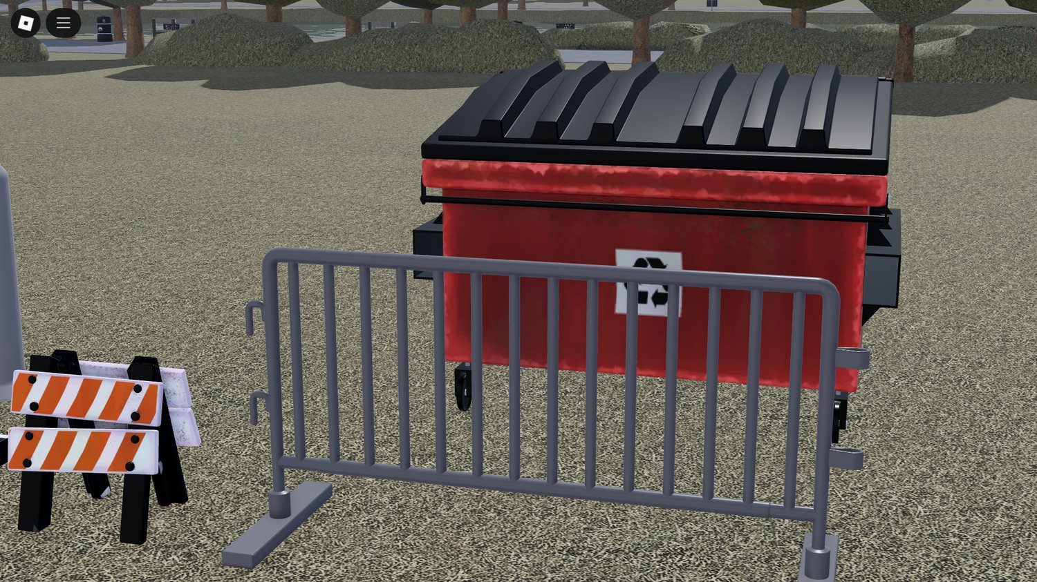 Classic Roblox streetlight illuminating a city map