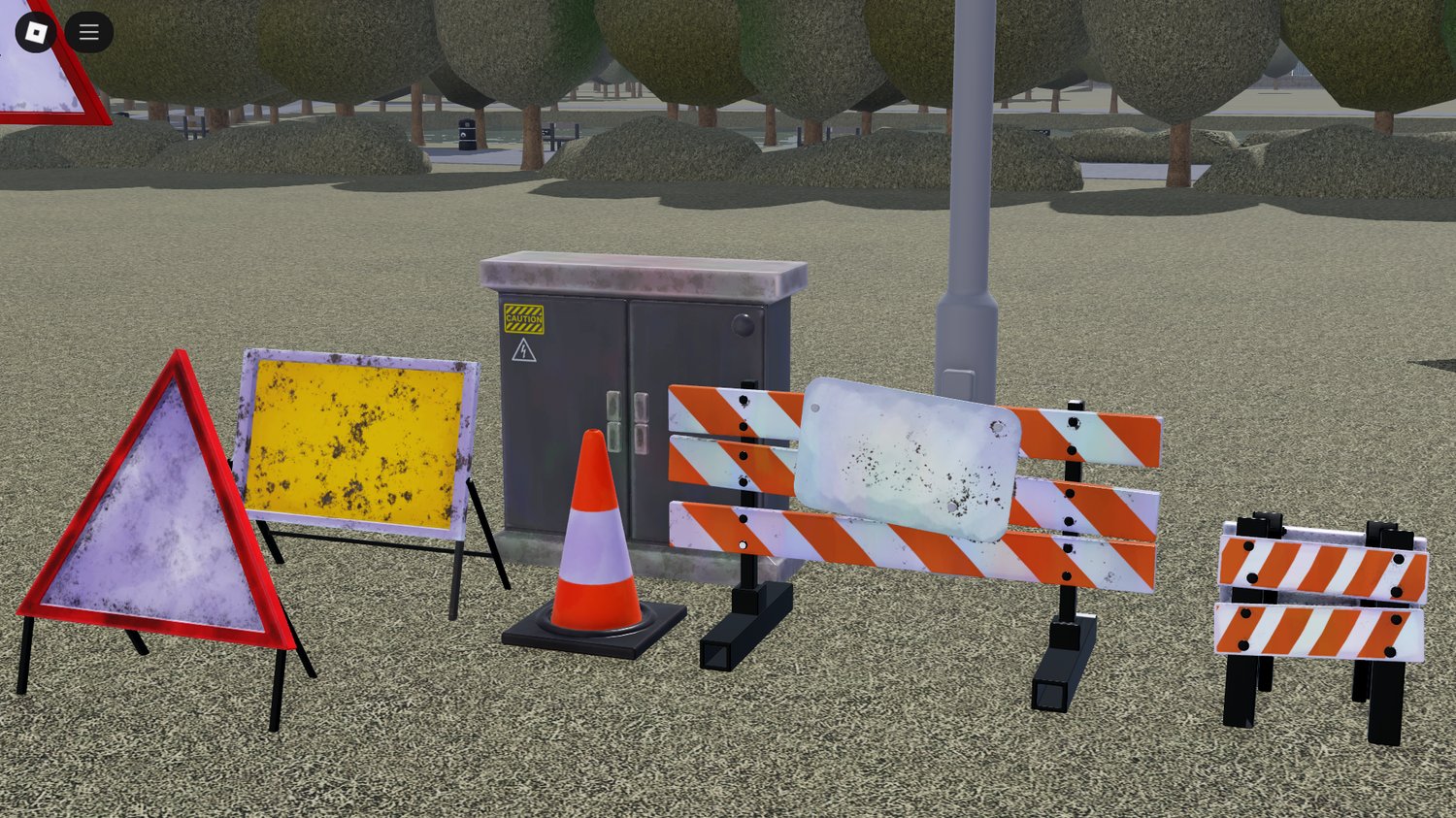 Fire hydrant prop on a Roblox street corner