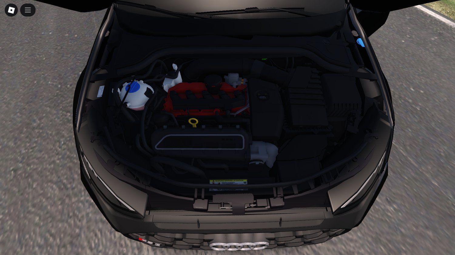 Audi RS3 2022 sedan parked on Roblox street