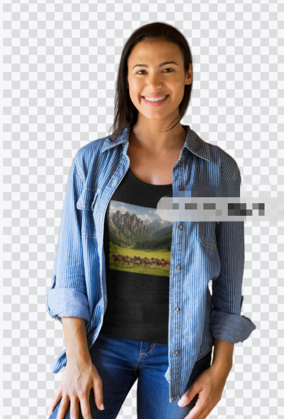 Outdoor t-shirt lady