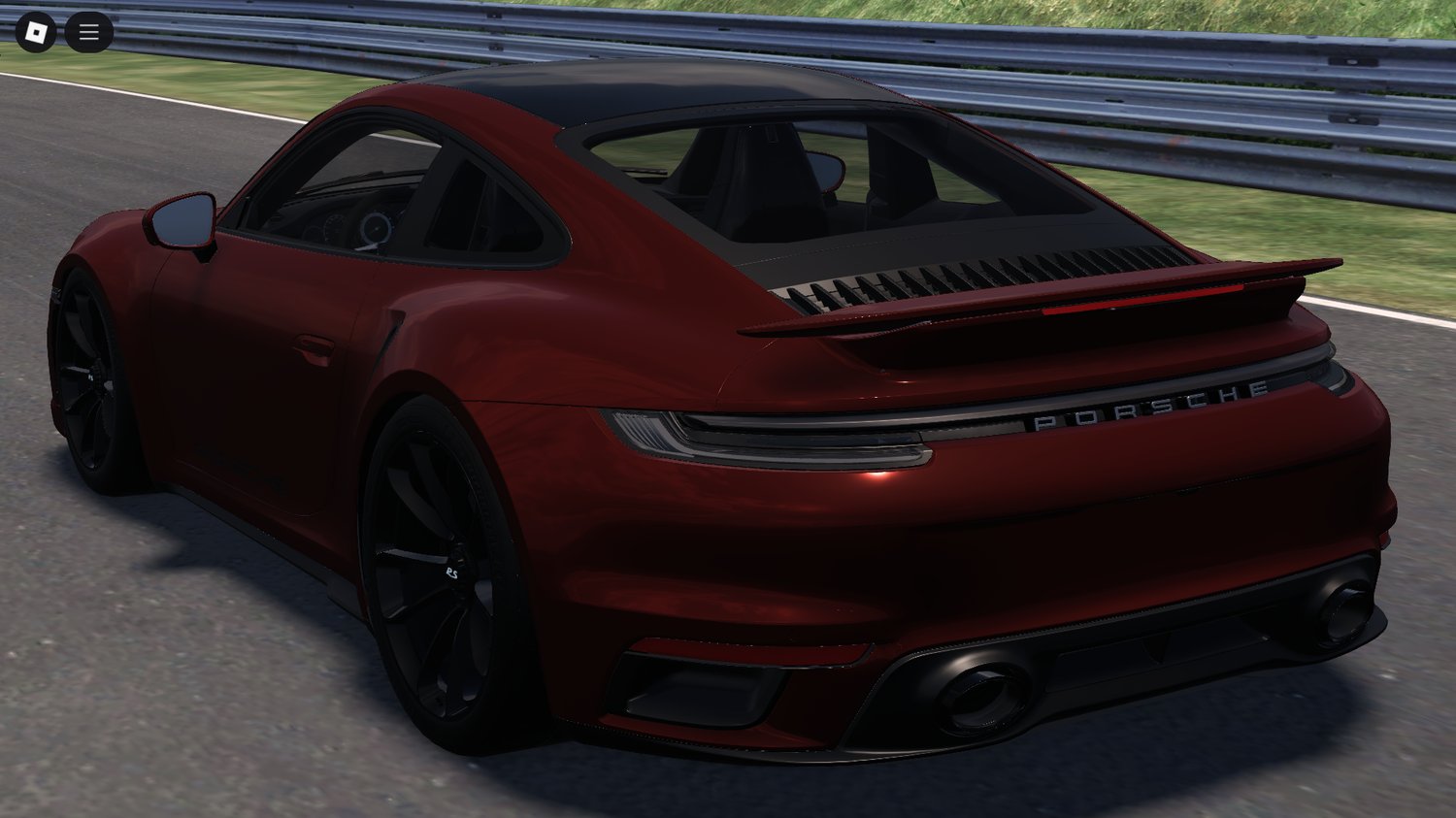 Rear design of Porsche 992 Turbo S sports car