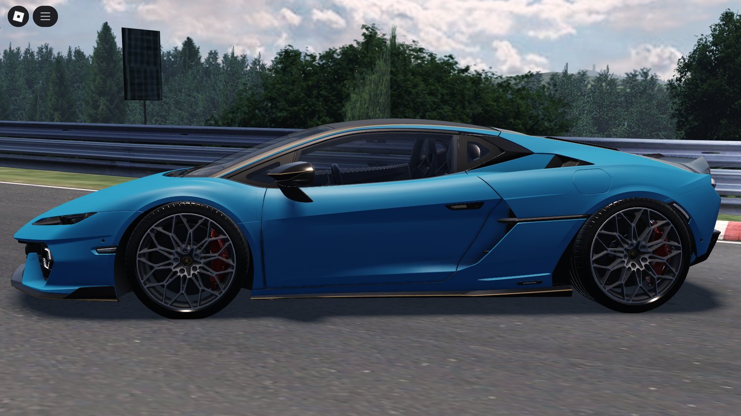 Side profile of Lamborghini Temerario in Roblox