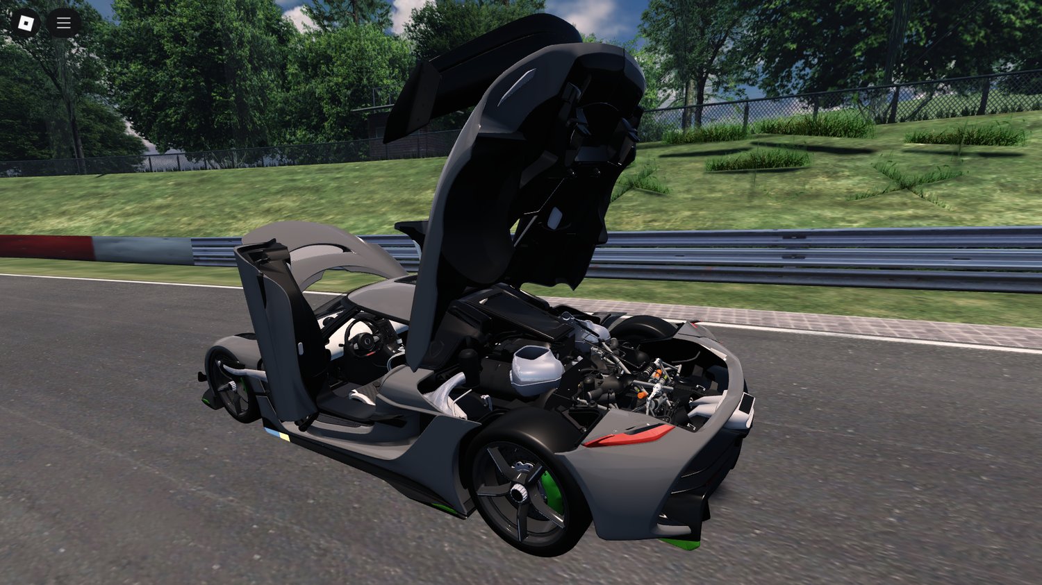 Driving Koenigsegg Jesko 2020 on Roblox highway