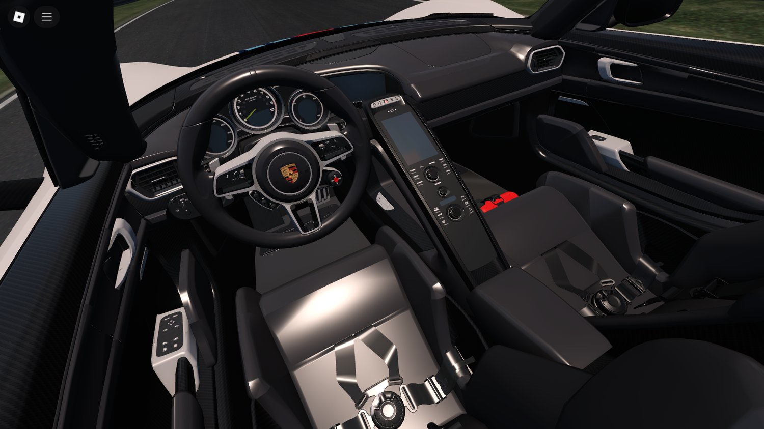 Driving Porsche 918 Spyder on Roblox highway