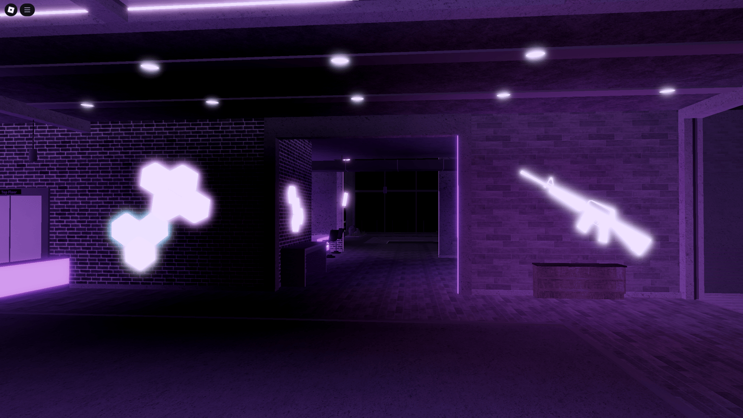 Roblox top-floor apartment with skyline view