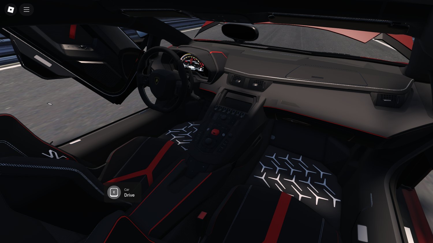 Rear view of Lamborghini SVJ Roblox model