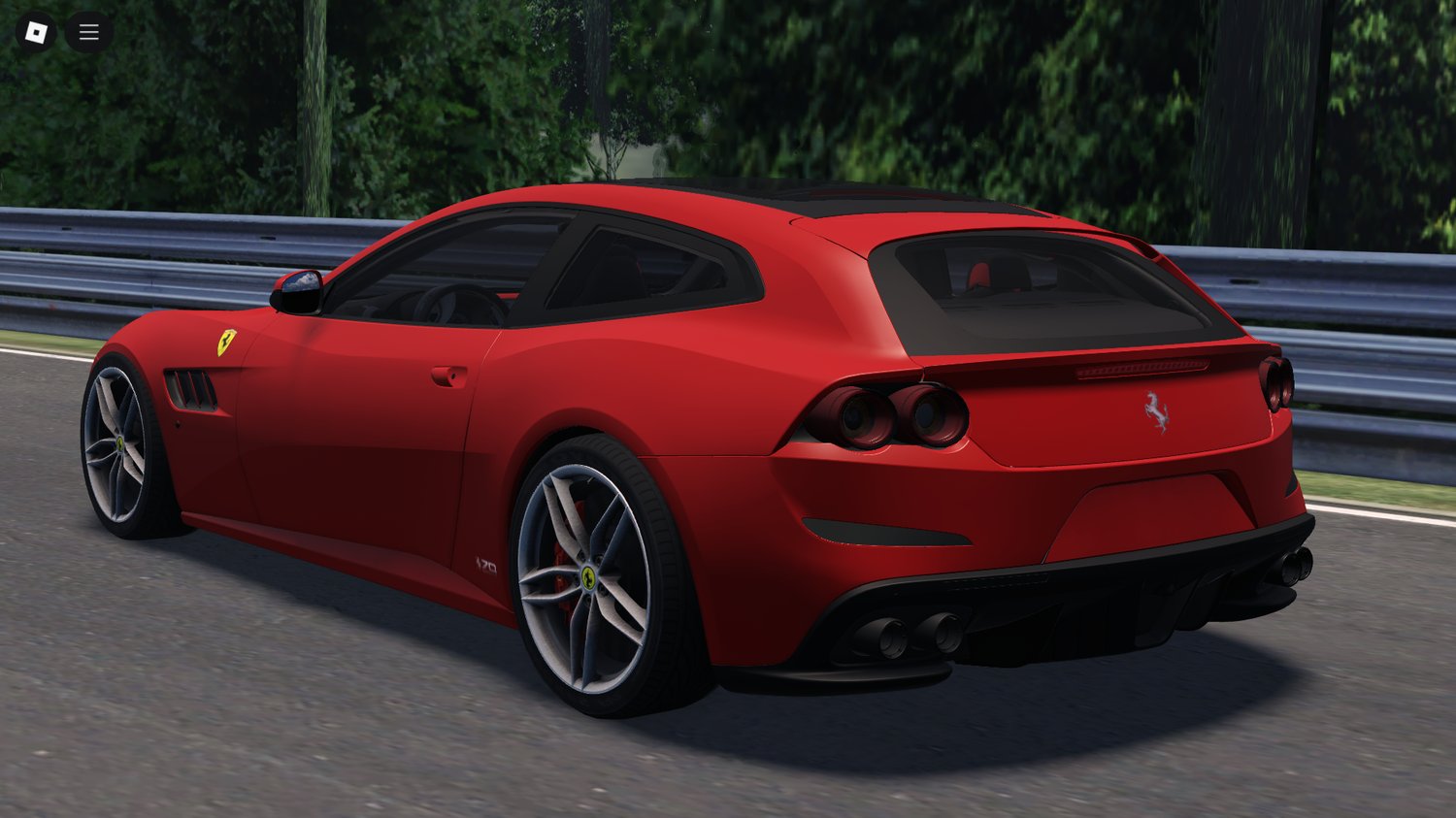 Side profile of Ferrari GTC4Lusso Roblox model