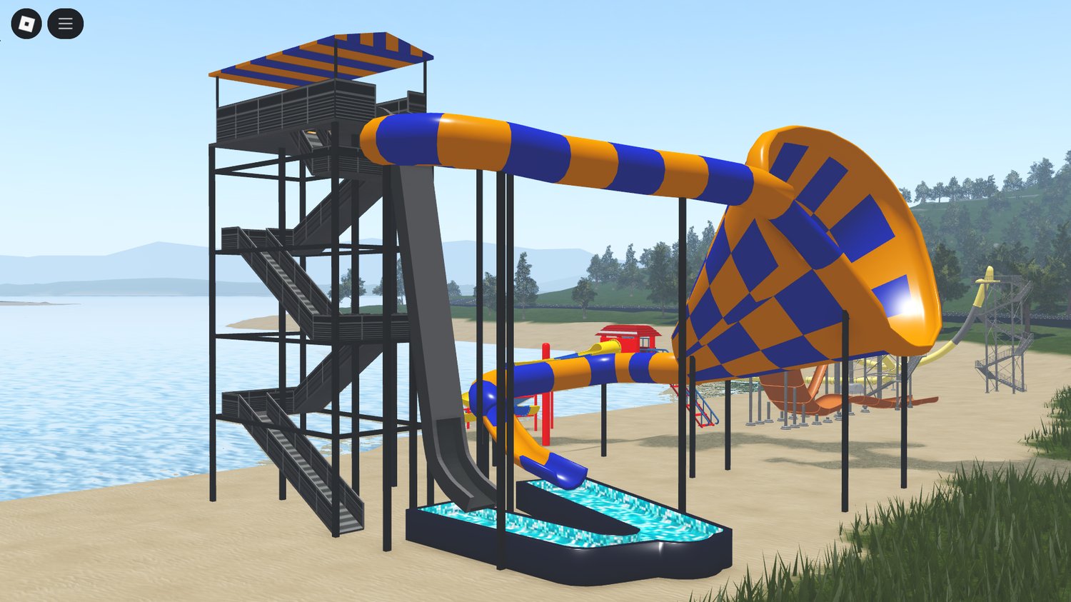 MX 181 Roblox water slide side view