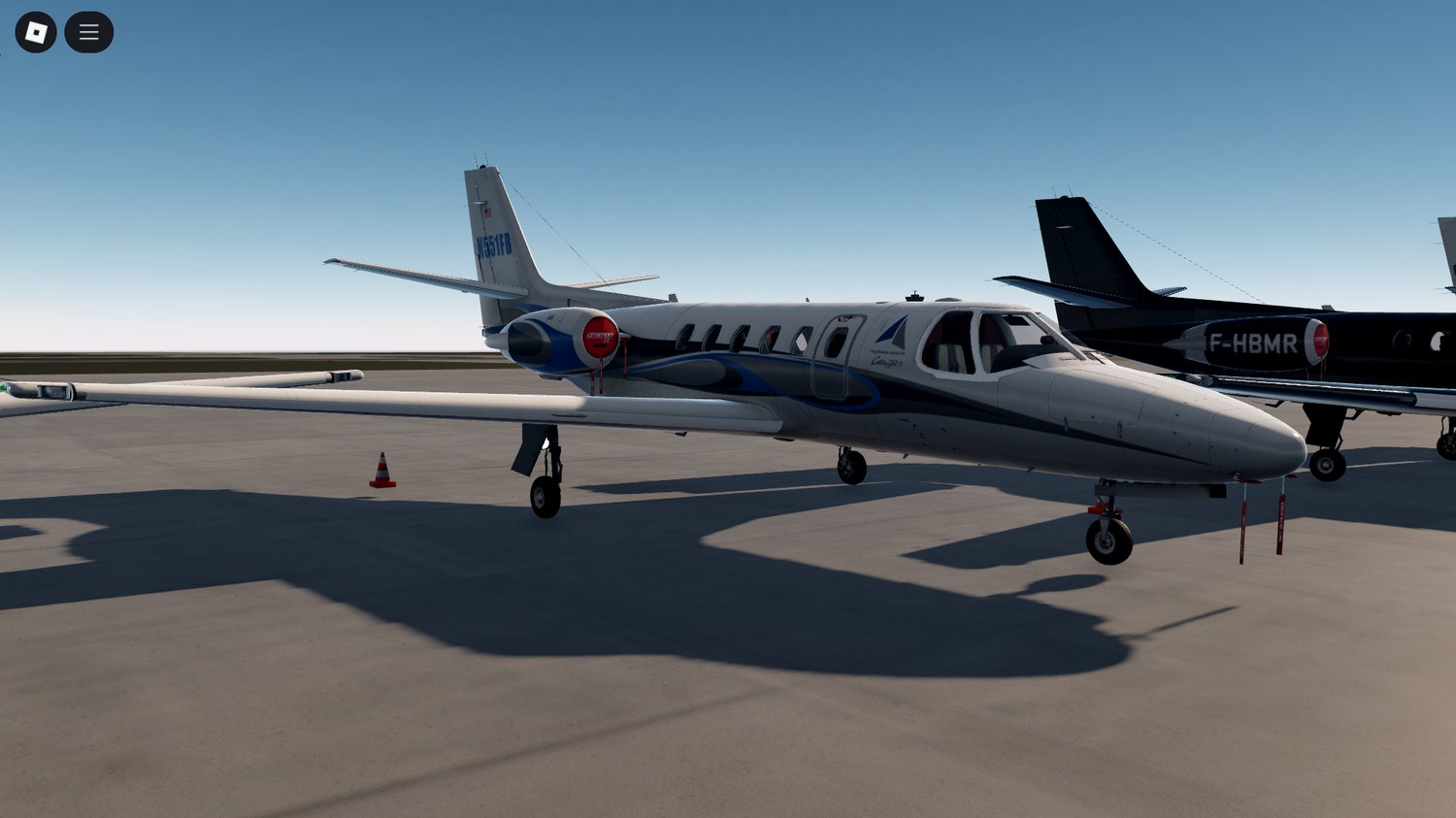 Side profile of Citation 550 II jet variant 2