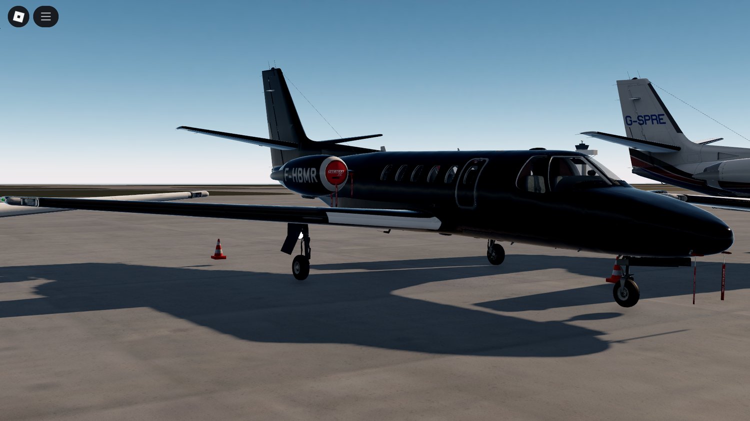 Interior seats of Citation 550 II in Roblox