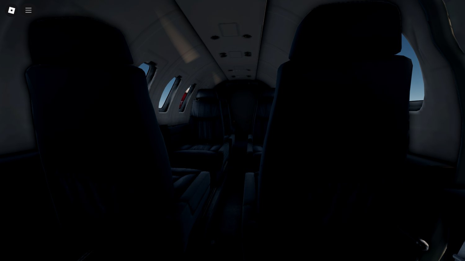 Close-up of jet cockpit in Roblox
