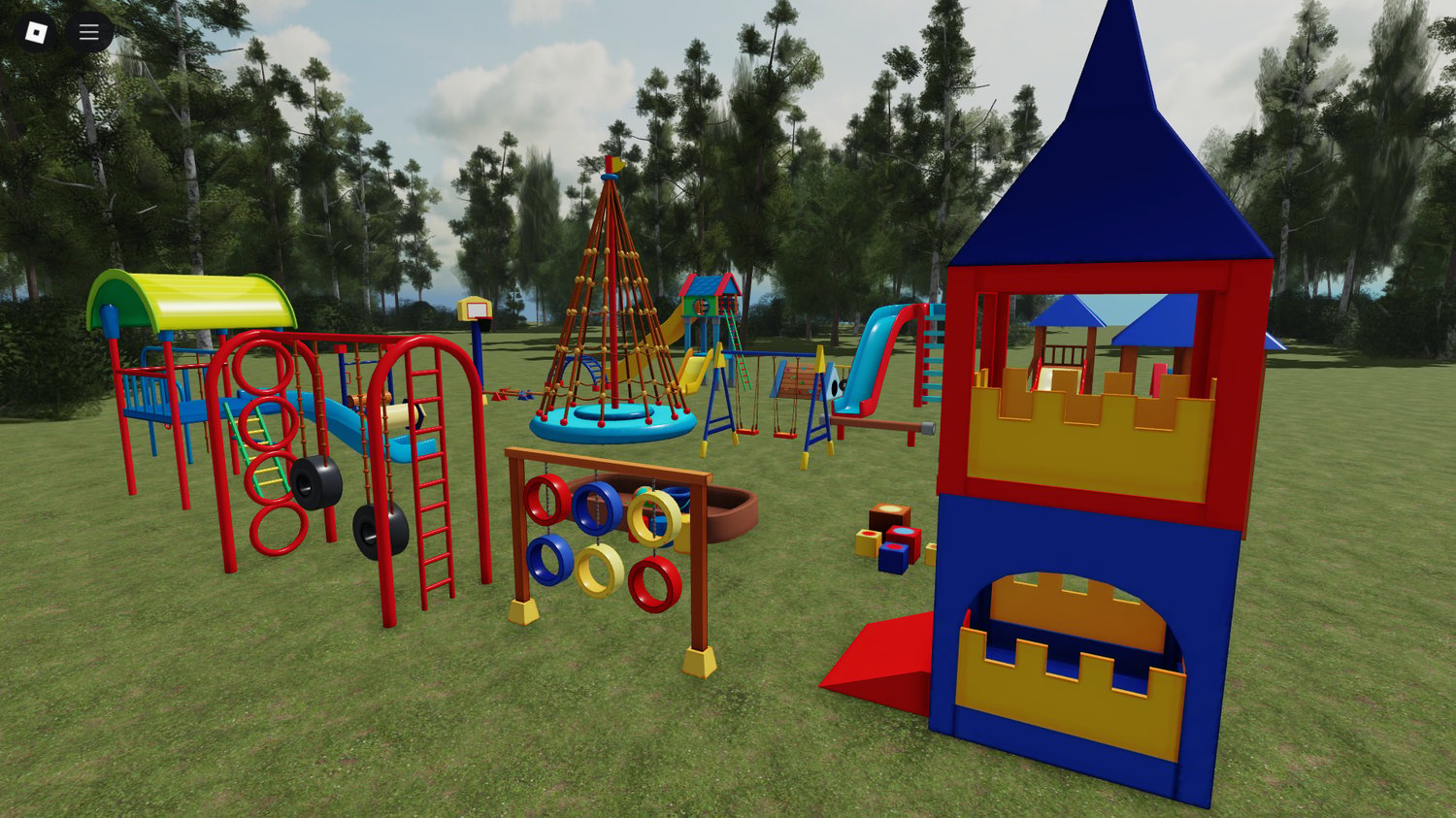 Slide in colorful playground Roblox map