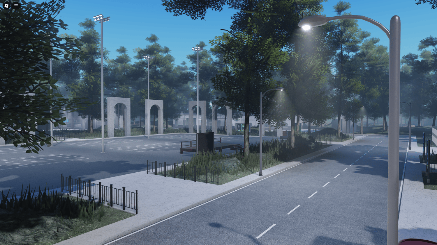 Roblox academy map with shooting range and obby course