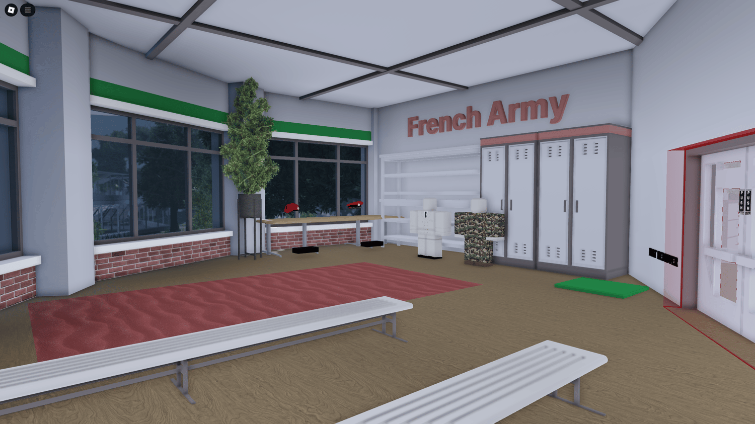 Roblox French military base map with gas station