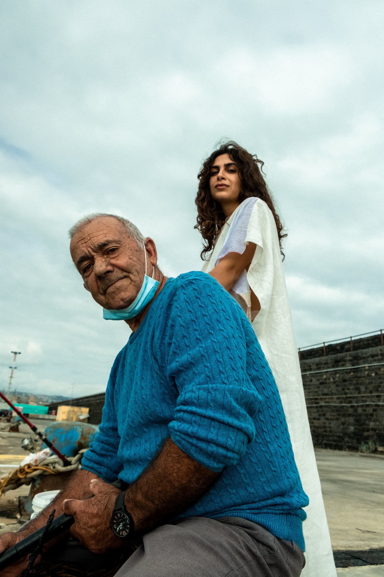 Repunto indossato da un pescatore