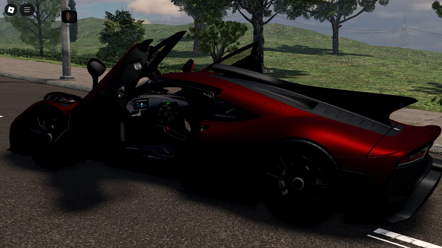 Roblox racing scene with AMG One 2021