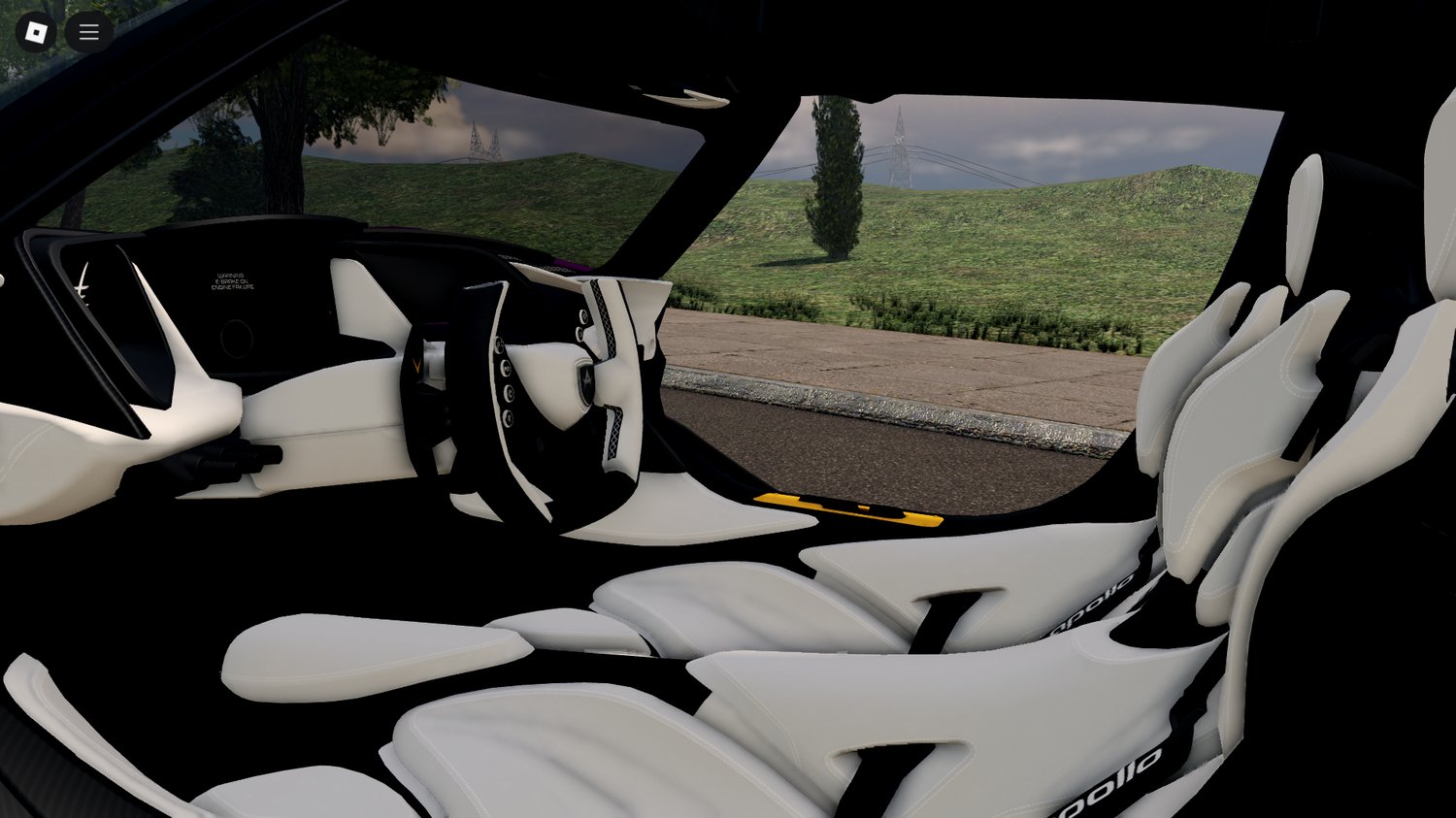Roblox racing scene with Apollo Intensa Emozione