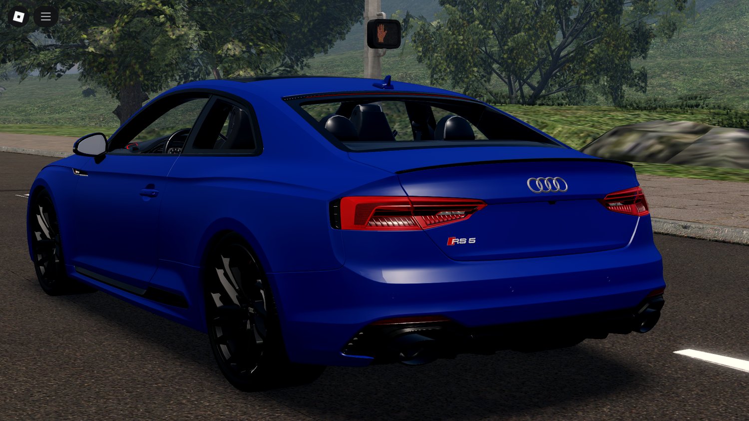 Player driving 2019 Audi RS5 Coupe in Roblox