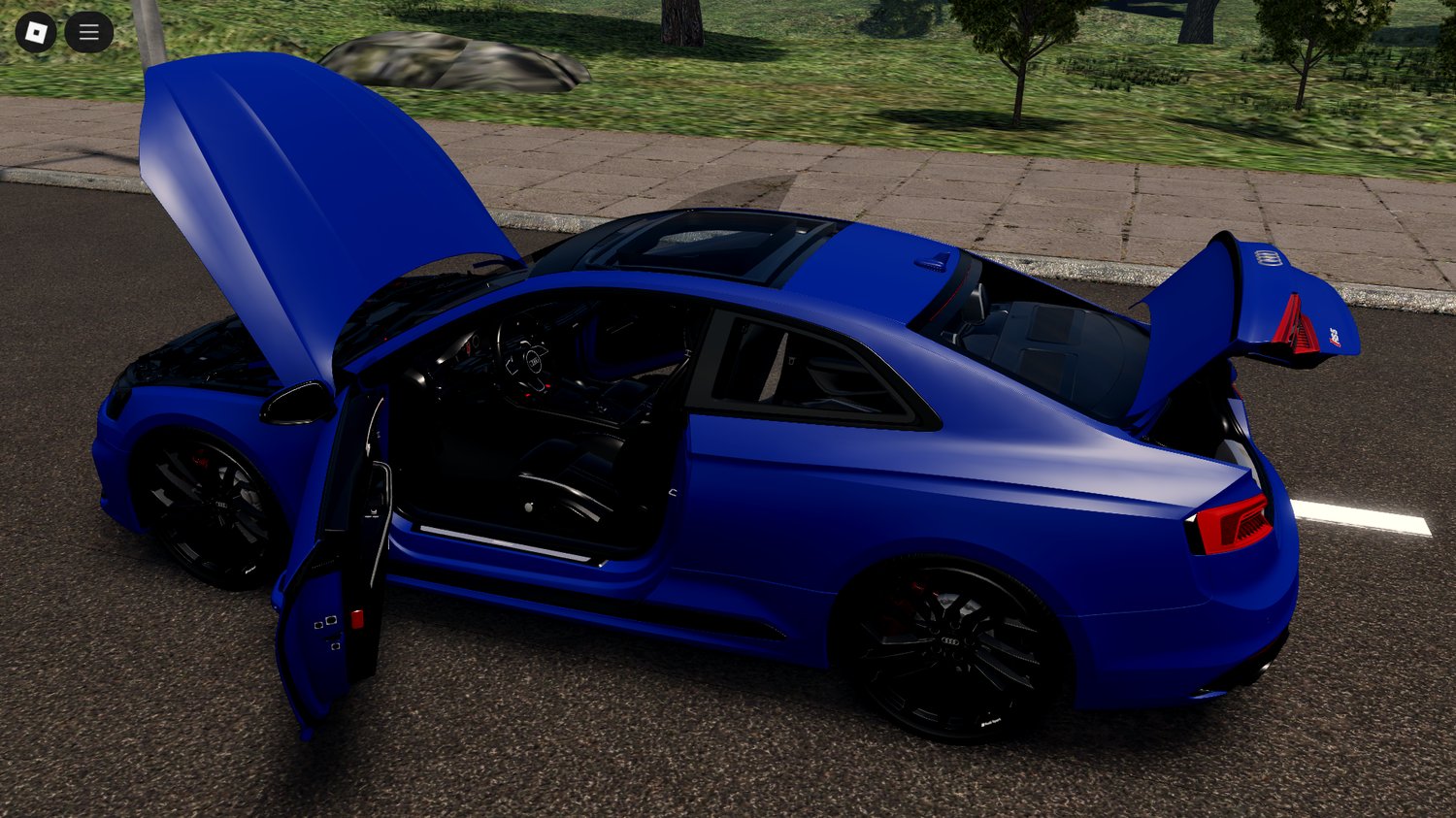 Audi RS5 Coupe rear view Roblox city map