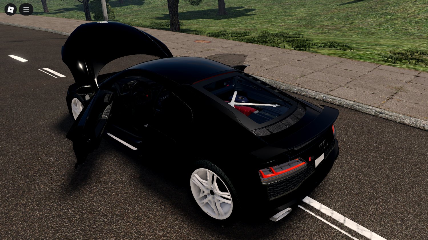 Audi R8 rear view Roblox showcase