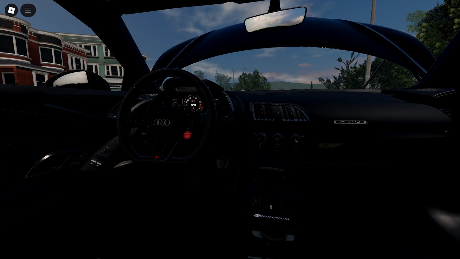 Roblox racing scene with 2020 Audi R8