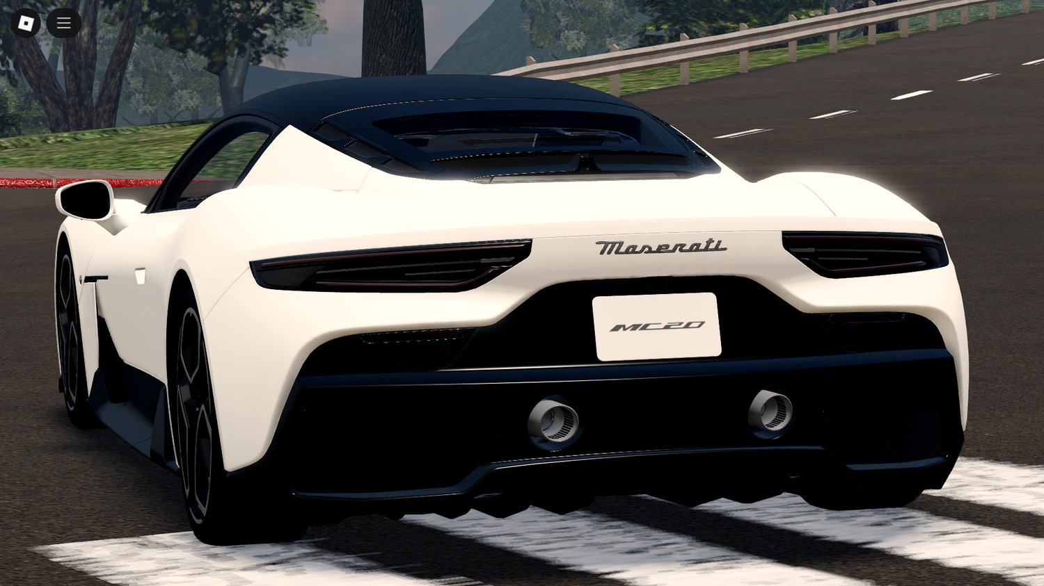Maserati MC20 rear angle showcase Roblox