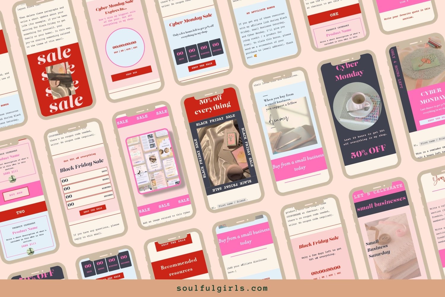 General view of the Flodesk Black Friday template from our Flodesk Sophia Collection.