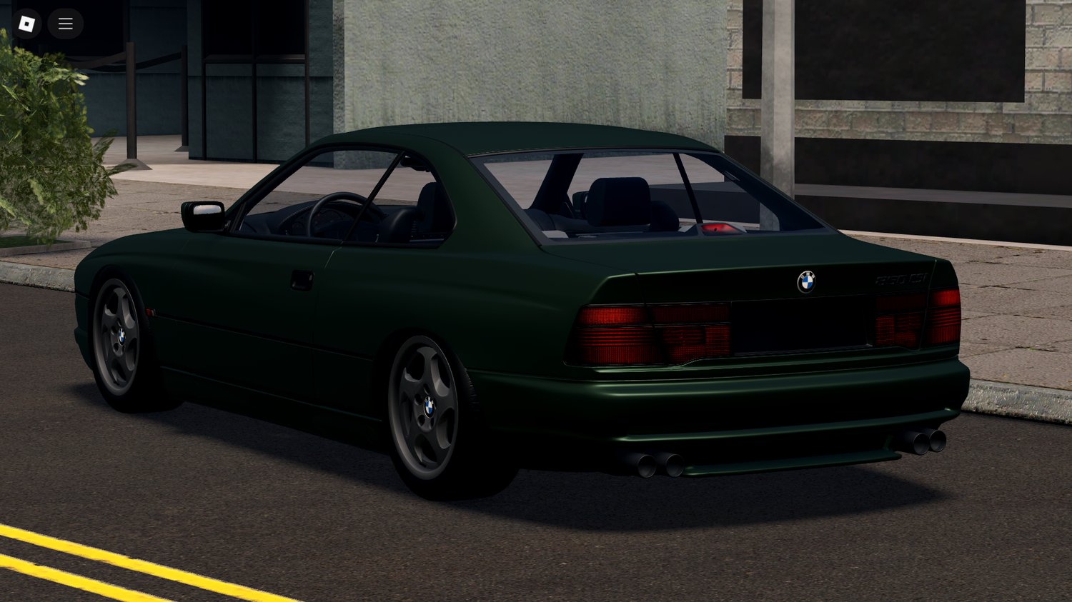 Player driving 1995 BMW 850CSi in Roblox