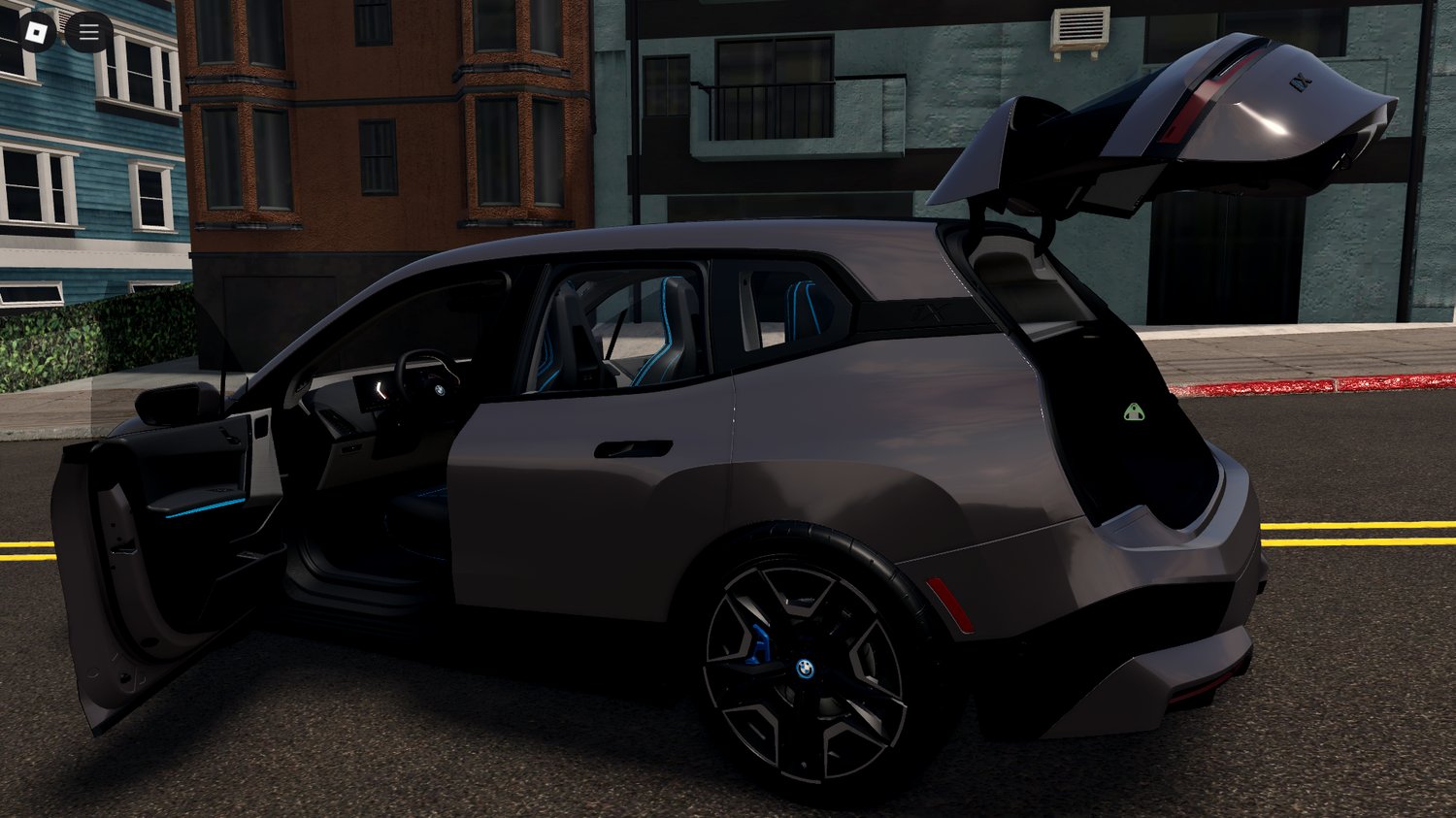 BMW iX xDrive50 rear angle showcase Roblox