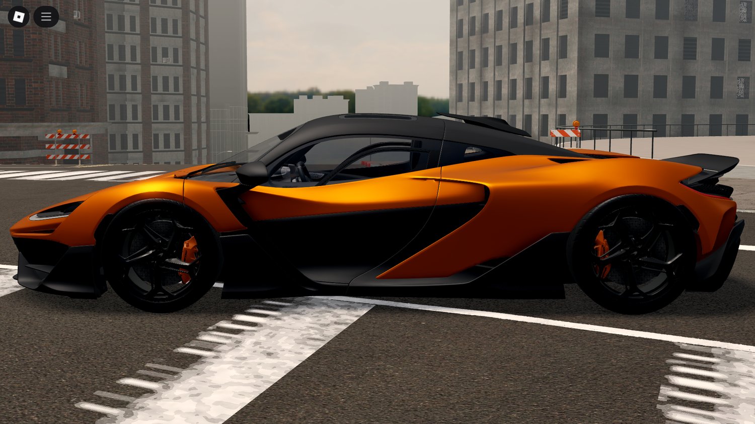 Player driving McLaren W1 in Roblox