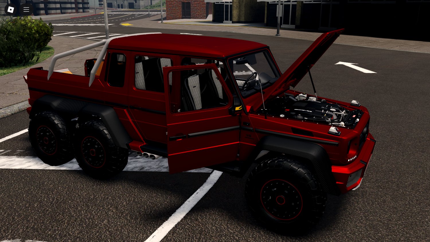 G63 AMG 6x6 with doors open Roblox view