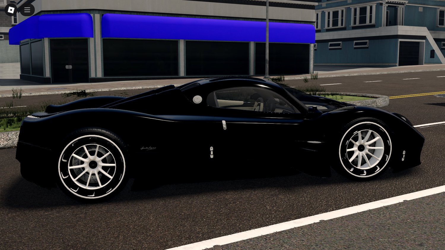 Player driving Pagani Utopia in Roblox