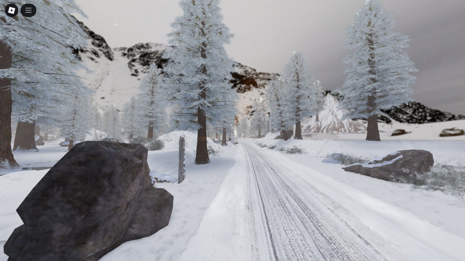 Frozen landscape forest Roblox map