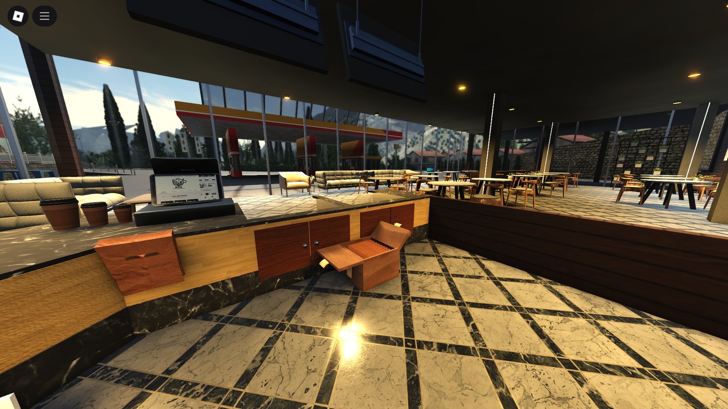 Driving in Troica Roblox racing environment