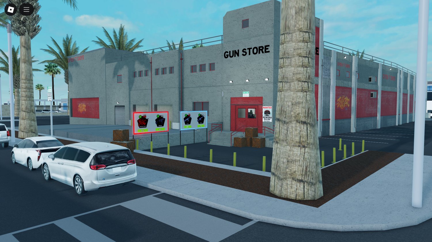 Player at boat station in Roblox Florida map
