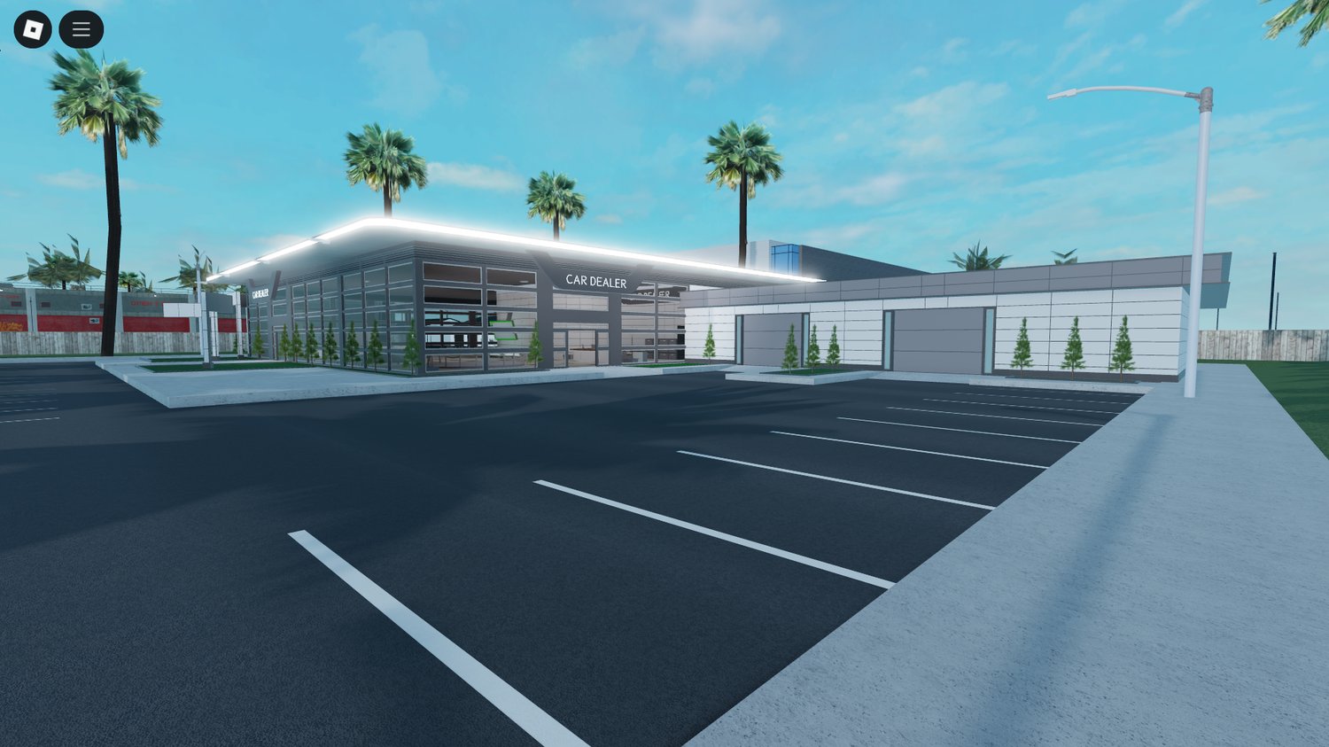 Airplane runway scene in Florida Roblox map