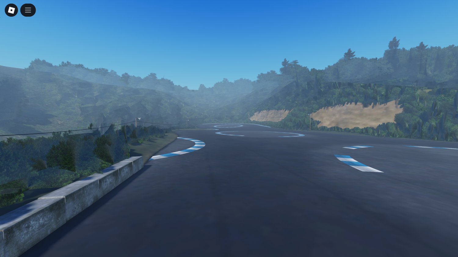 Beginner practicing driving in Roblox course map