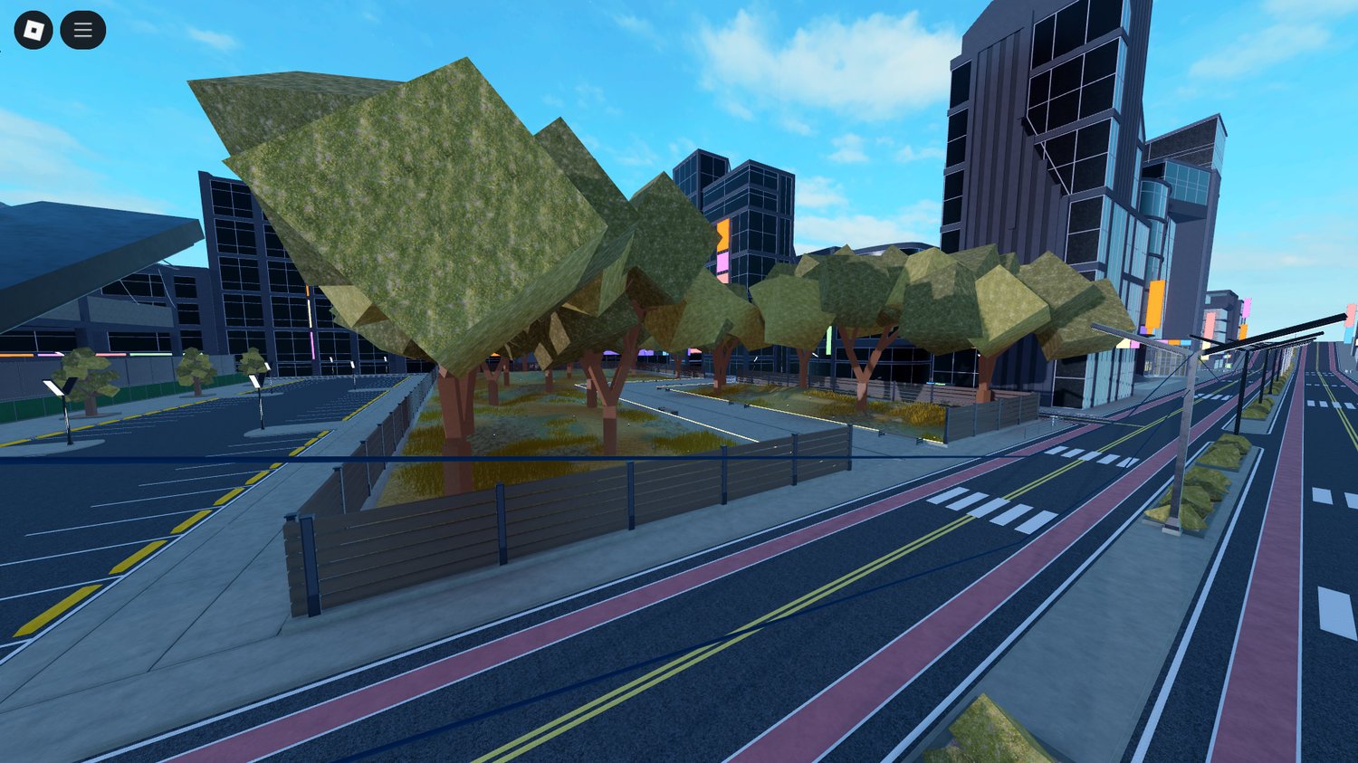 Sci-fi city view Roblox cyberpunk world