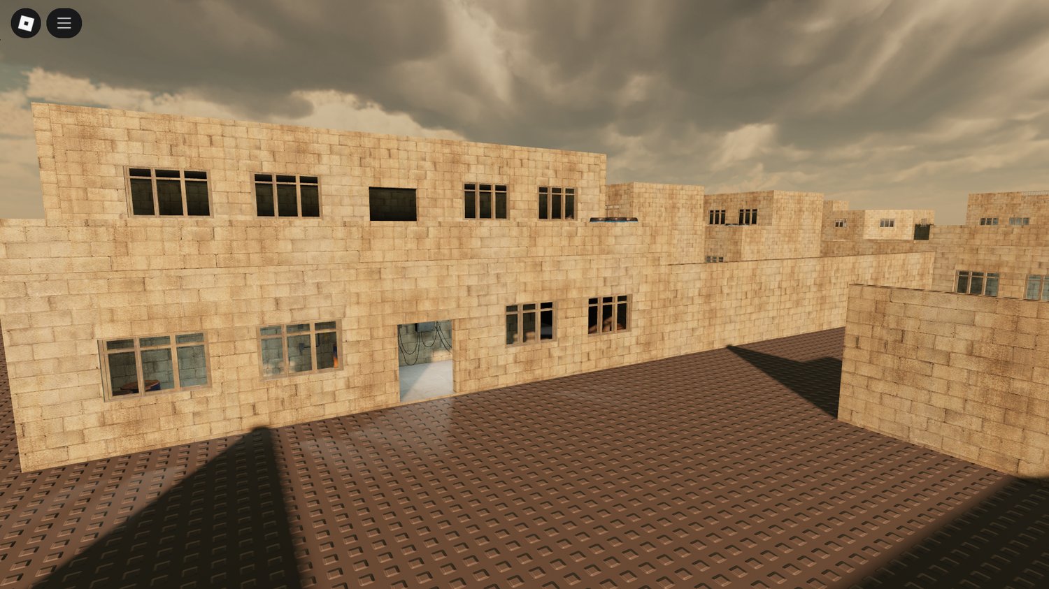 Player navigating enterable CQB building Roblox