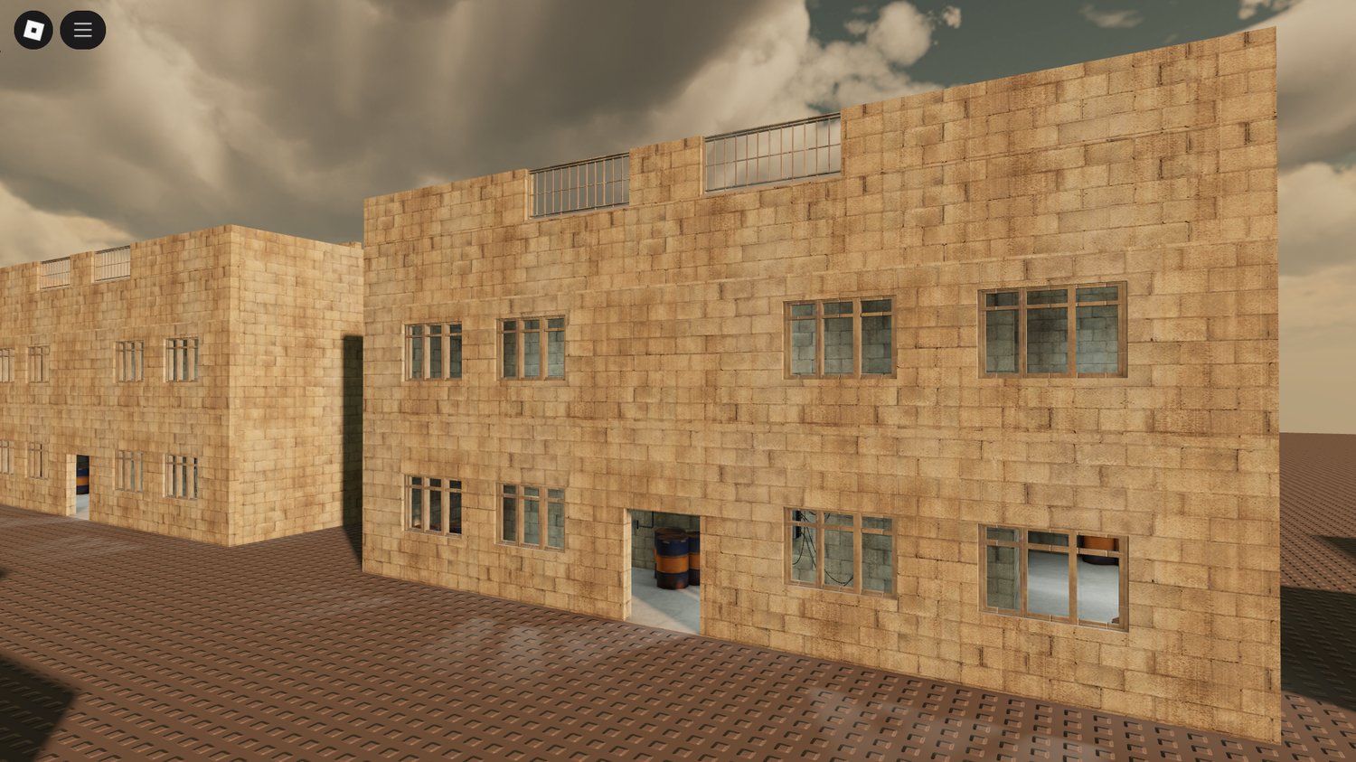 Team battle in CQB building Roblox environment