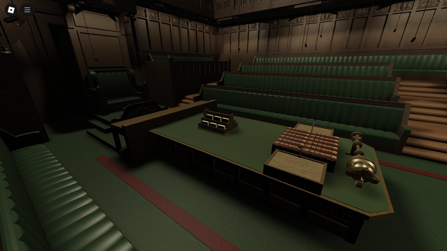 Detailed chamber interior Roblox roleplay map