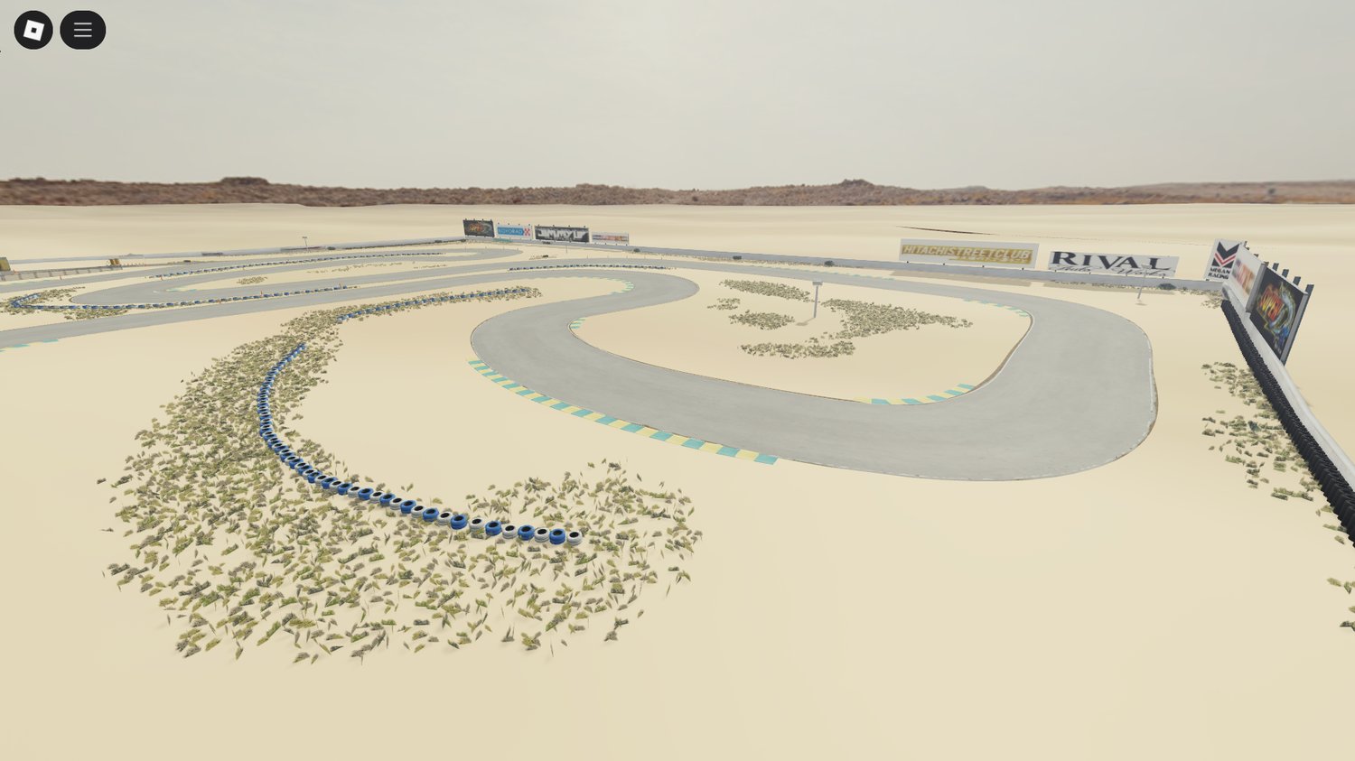 Off-road desert track Roblox environment
