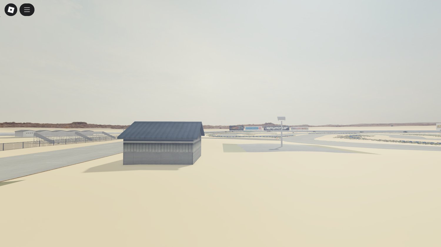 Player driving vehicle through dunes Roblox