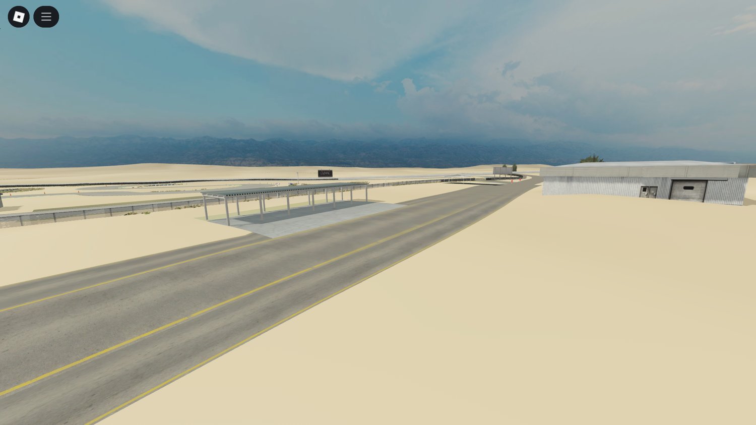 Sand dunes and racing track Roblox map